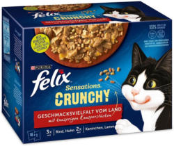 Felix Sensations Crunchy Fleisch 10er + Topping