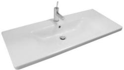 Waschbecken Keramik Lavella B: 100cm Weiss
