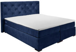 Boxspringbett mit Topper 180x200cm Emilia, Blau