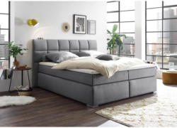 Boxspringbett mit Topper 160x200cm Ravello, Grau