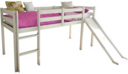 Hochbett Mika 90x200 cm Kiefer/Weiß