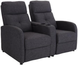 Heimkino-Sofa Cinema B: 131 cm Dunkelgrau