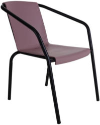 Gartensessel 56x66cm Carola, Schwarz/ Hellrosa