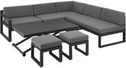 Loungegarnitur mit Glas 5-teilig Emilia, Anthrazit