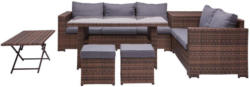 Loungegarnitur 268x208 cm 7-Teilig Joleen, Braun