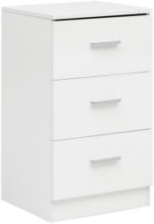 Nachtkästchen Weiß Hochglanz H: 66,5 cm