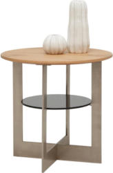 Beistelltisch In Holz, Metall, Glas, Holzwerkstoff
