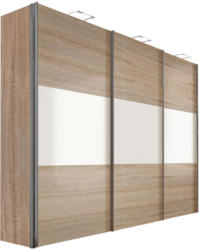 SchwebetÃŒrenschrank in WeiÃ, Eichefarben