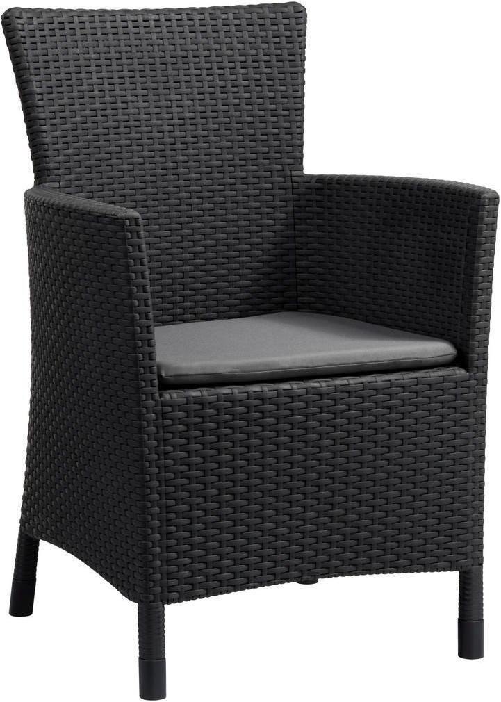 Gartenstuhl in Kunststoff, Textil Graphitfarben nur € 47,20 statt € 59