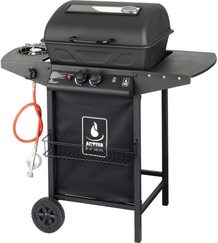 Activa Gasgrill Lavastein mit 2 Brennern inkl. 3 kg Lavasteine