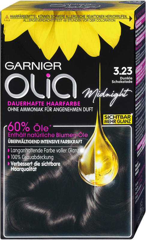 Garnier Olia dauerhafte Haarfarbe - Nr. 3.23 Dunkle Schokolade