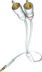 Star MP3 Audiokabel 3.5 mm Klinke - 2 Cinch 0.5 m, weiß