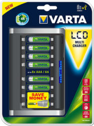 Ladegerät LCD Multi-Charger für 8 AA/AAA und USB Geräte
