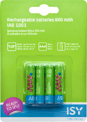 IAB-1001 Ready to use Akku Wiederaufladbar AAA 800mAh, 4er Pack