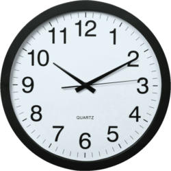 Wanduhr "PG-400 Jumbo", geräuscharm, Schwarz