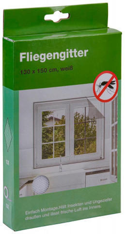 Fliegengitter ca. 130 x 150 cm, weiß