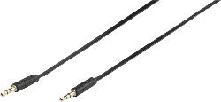 Klinkenverbindung 0.5 m stereo, ultraflach, 1 x 3,5mm Stecker auf 1 x 3,5mm Stecker