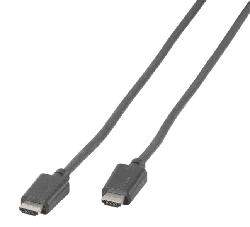 HDMI Kabel 3m High Speed mit Ethernet, vergoldete Kontakte, 4k/60Hz, grau