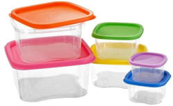 Frischhaltebox-Set in verschiedenen Farben, 6-teilig