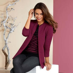 Damen-Blazer mit trendigem Stepp-Effekt