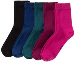 Damen-Socken in verschiedenen Farben, 5er Pack