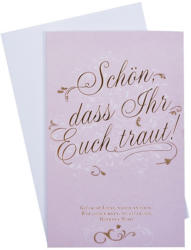 Billet Hochzeit - Schön, dass ihr euch traut, rosa