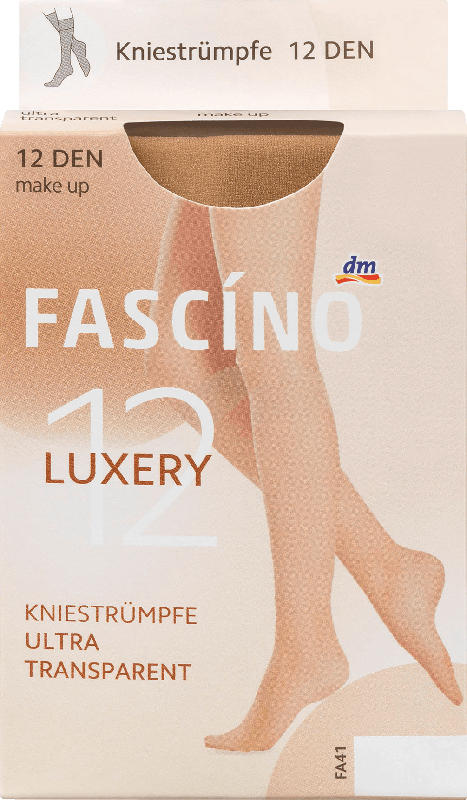 FASCÍNO Kniestrümpfe Luxery 12 den, make up, Gr. 39-42