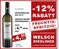 -12% auf alle Welschrieslinge aus Österreich
