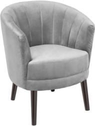 Sessel in Holz, Textil Grau