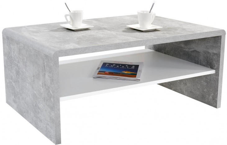 Couchtisch Cala Luna Betonoptik-alpinweißen Nachbildung