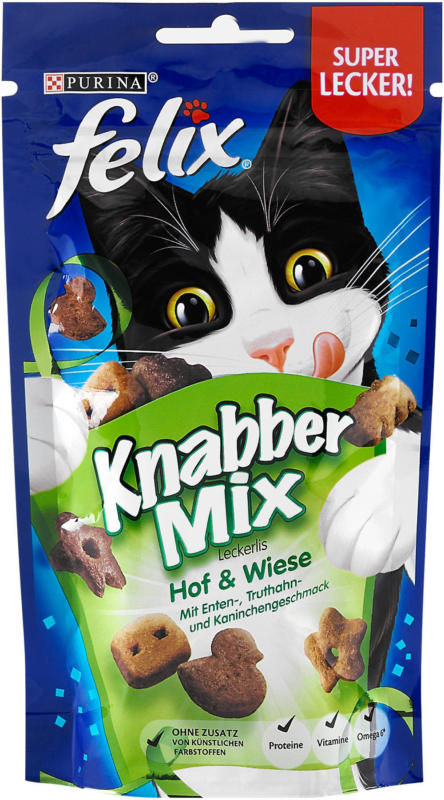 felix Knabber Mix Katzensnack Hof & Wiese