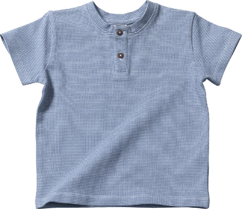 ALANA Kinder Shirt, Gr. 104, in Bio-Baumwolle, blau, weiß