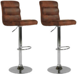 Barhocker-Set Pearl 2-er Set Braun