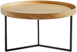 Couchtisch in Holz, Metall, Holzwerkstoff 78/78/42 cm