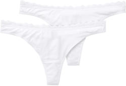 2 Damen Strings mit Spitze