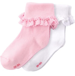 2 Paar Baby Socken mit Rüschen (Nur online)