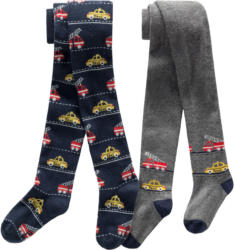 2 Jungen Strumpfhosen mit Auto-Motiven