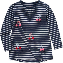 Mädchen Langarmshirt mit 3D-Applikationen