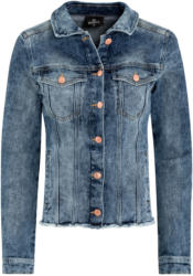 Damen Jeansjacke mit fransigen Details