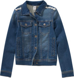 Mädchen Jeansjacke mit Spitzendetails