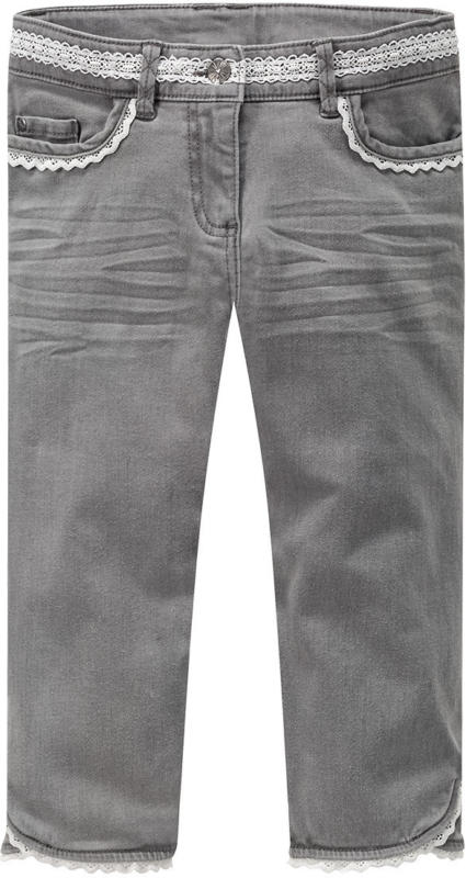 Mädchen Caprijeans mit Spitzendetails