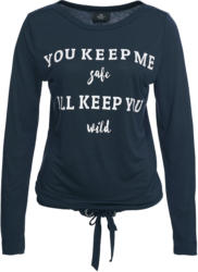 Damen Langarmshirt mit U-Boot-Ausschnitt