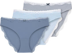 3 Damen Slips mit Spitze (Nur online)