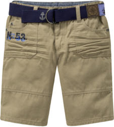Jungen Shorts mit Canvasgürtel