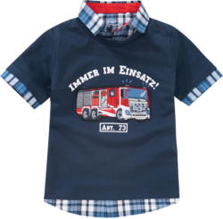 Jungen Poloshirt mit Feuerwehr-Applikation