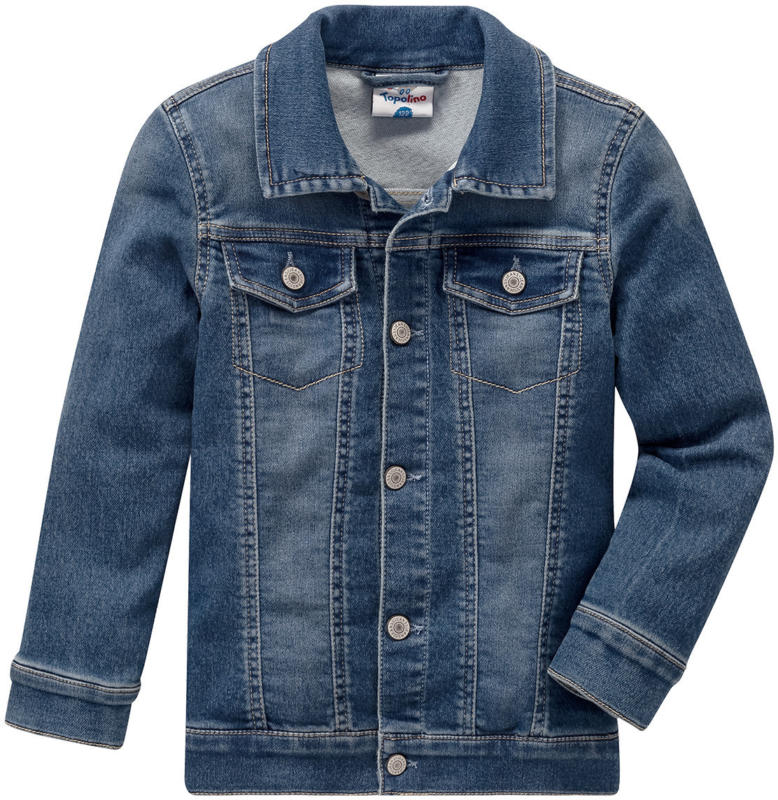 Jungen Jeansjacke mit leichter Used-Waschung