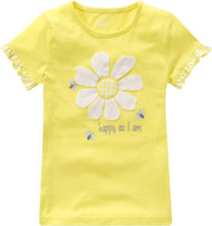 Mädchen T-Shirt mit Blumen-Applikation