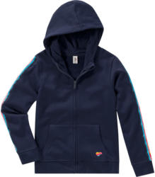 Mädchen Sweatjacke mit Galonstreifen