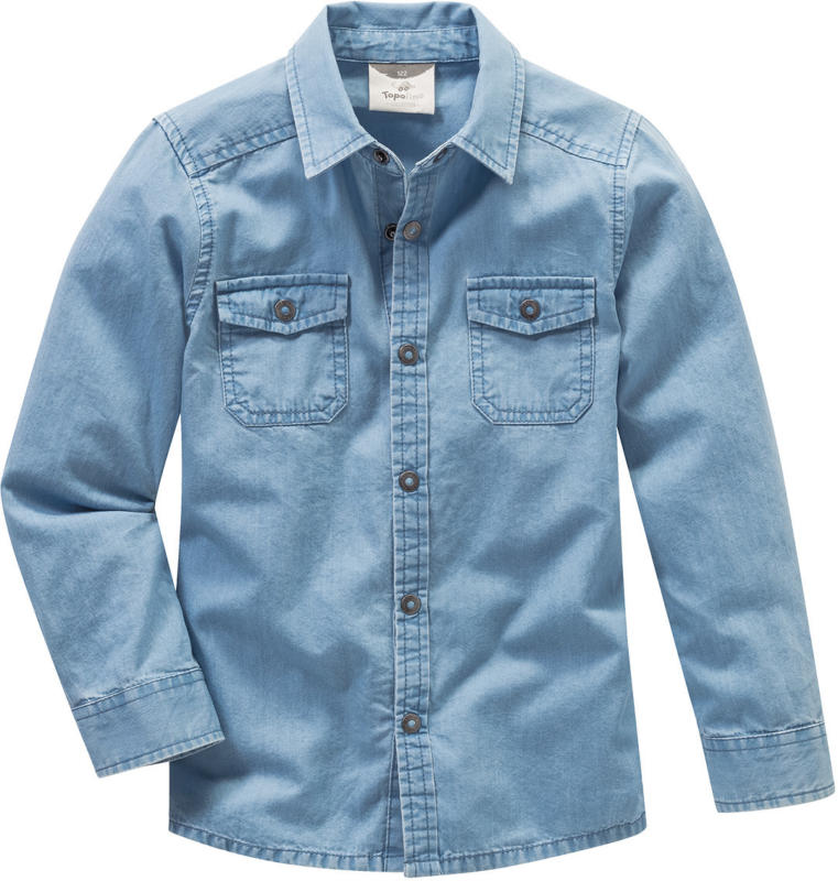 Jungen Hemd aus leichtem Denim (Nur online)