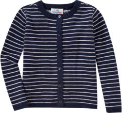 Mädchen Strickjacke mit weißen Ringeln